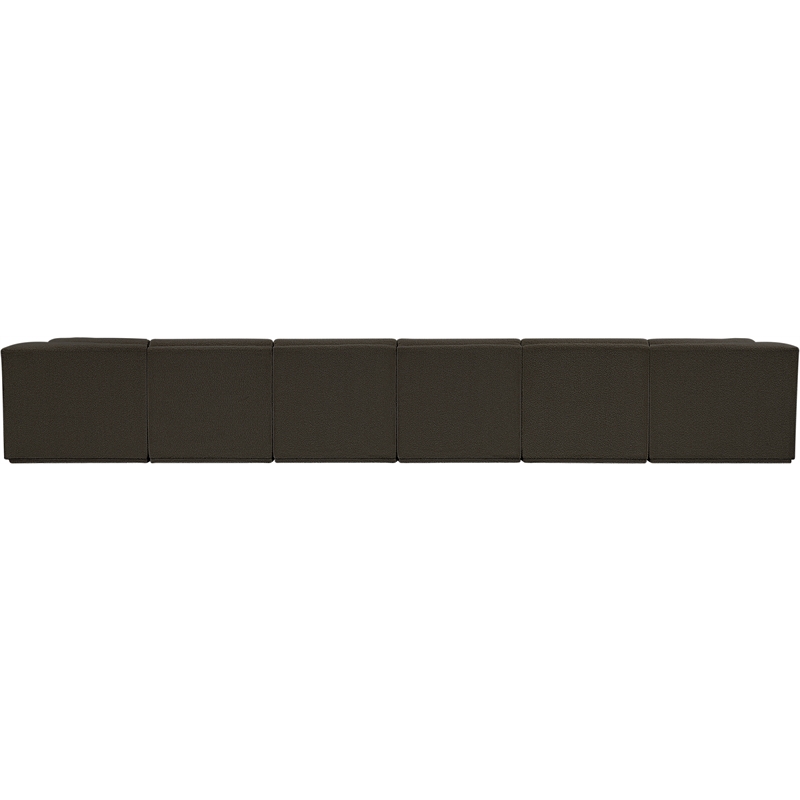 Meridian Furniture Ollie Brown Boucle Fabric Modular Sectional