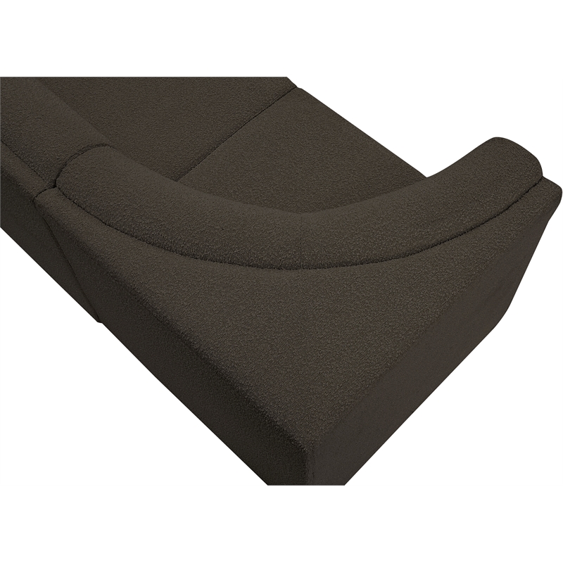 Meridian Furniture Ollie Brown Boucle Fabric Modular Sectional