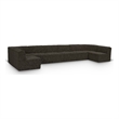 Meridian Furniture Ollie Brown Boucle Fabric Modular Sectional