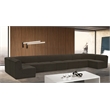 Meridian Furniture Ollie Brown Boucle Fabric Modular Sectional