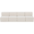 Meridian Furniture Ollie Cream Boucle Fabric Modular Sofa