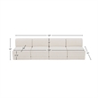 Meridian Furniture Ollie Cream Boucle Fabric Modular Sofa