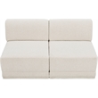 Meridian Furniture Ollie Cream Boucle Fabric Modular Sofa