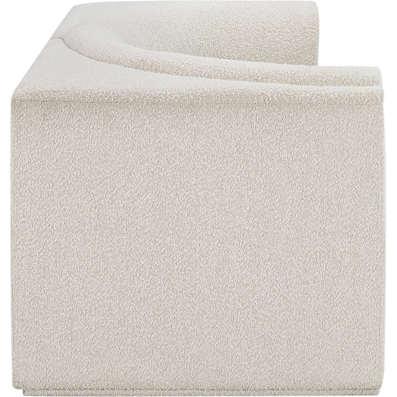 Meridian Furniture Ollie Cream Boucle Fabric Modular Sofa