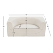Meridian Furniture Ollie Cream Boucle Fabric Modular Sofa