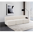 Meridian Furniture Ollie Cream Boucle Fabric Modular Sofa