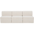 Meridian Furniture Ollie Cream Boucle Fabric Modular Sofa