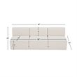 Meridian Furniture Ollie Cream Boucle Fabric Modular Sofa