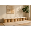 Meridian Furniture Pavilion Cream Boucle Fabric Bench
