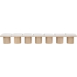 Meridian Furniture Pavilion Cream Boucle Fabric Bench