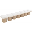 Meridian Furniture Pavilion Cream Boucle Fabric Bench