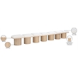 Meridian Furniture Pavilion Cream Boucle Fabric Bench