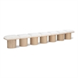 Meridian Furniture Pavilion Cream Boucle Fabric Bench