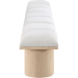 Meridian Furniture Pavilion Cream Boucle Fabric Bench
