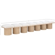 Meridian Furniture Pavilion Cream Boucle Fabric Bench