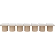 Meridian Furniture Pavilion Cream Boucle Fabric Bench