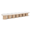 Meridian Furniture Pavilion Cream Boucle Fabric Bench