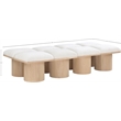 Meridian Furniture Pavilion Cream Boucle Fabric Bench