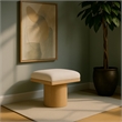 Meridian Furniture Pavilion Cream Boucle Fabric Bench/Stool