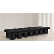 Meridian Furniture Pavilion Black Boucle Fabric Bench