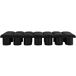 Meridian Furniture Pavilion Black Boucle Fabric Bench