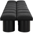 Meridian Furniture Pavilion Black Boucle Fabric Bench