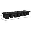 Meridian Furniture Pavilion Black Boucle Fabric Bench