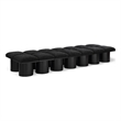 Meridian Furniture Pavilion Black Boucle Fabric Bench