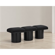 Meridian Furniture Pavilion Black Boucle Fabric Bench