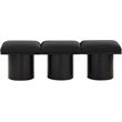 Meridian Furniture Pavilion Black Boucle Fabric Bench