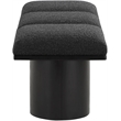 Meridian Furniture Pavilion Black Boucle Fabric Bench