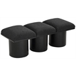 Meridian Furniture Pavilion Black Boucle Fabric Bench