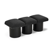 Meridian Furniture Pavilion Black Boucle Fabric Bench