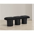 Meridian Furniture Pavilion Black Boucle Fabric Bench