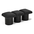 Meridian Furniture Pavilion Black Boucle Fabric Bench