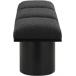 Meridian Furniture Pavilion Black Boucle Fabric Bench