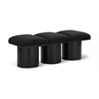 Meridian Furniture Pavilion Black Boucle Fabric Bench