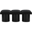 Meridian Furniture Pavilion Black Boucle Fabric Bench