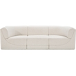 Meridian Furniture Ollie Cream Boucle Fabric Modular Sofa