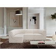 Meridian Furniture Ollie Cream Boucle Fabric Modular Sectional