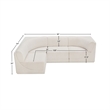 Meridian Furniture Ollie Cream Boucle Fabric Modular Sectional