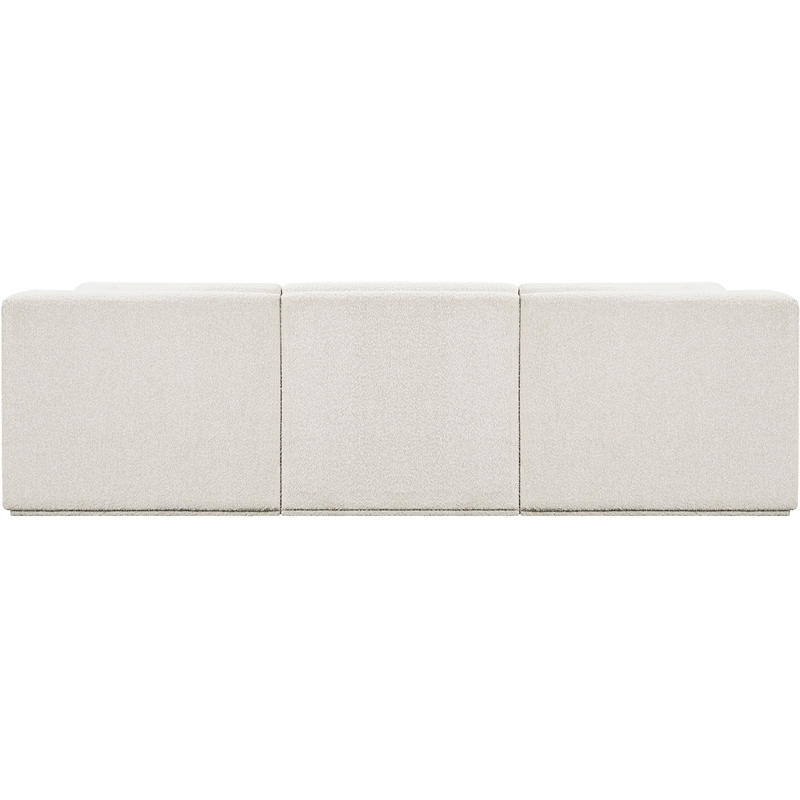 Meridian Furniture Ollie Cream Boucle Fabric Modular Sectional