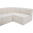 Meridian Furniture Ollie Cream Boucle Fabric Modular Sectional