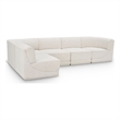 Meridian Furniture Ollie Cream Boucle Fabric Modular Sectional