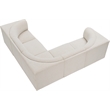 Meridian Furniture Ollie Cream Boucle Fabric Modular Sectional