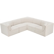 Meridian Furniture Ollie Cream Boucle Fabric Modular Sectional