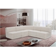 Meridian Furniture Ollie Cream Boucle Fabric Modular Sectional