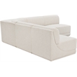 Meridian Furniture Ollie Cream Boucle Fabric Modular Sectional