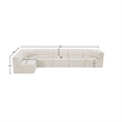 Meridian Furniture Ollie Cream Boucle Fabric Modular Sectional