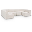 Meridian Furniture Ollie Cream Boucle Fabric Modular Sectional